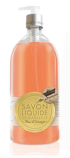Les Petits Bains de Provence - Savon Liquide de Marseille Fleur d'Oranger 1l